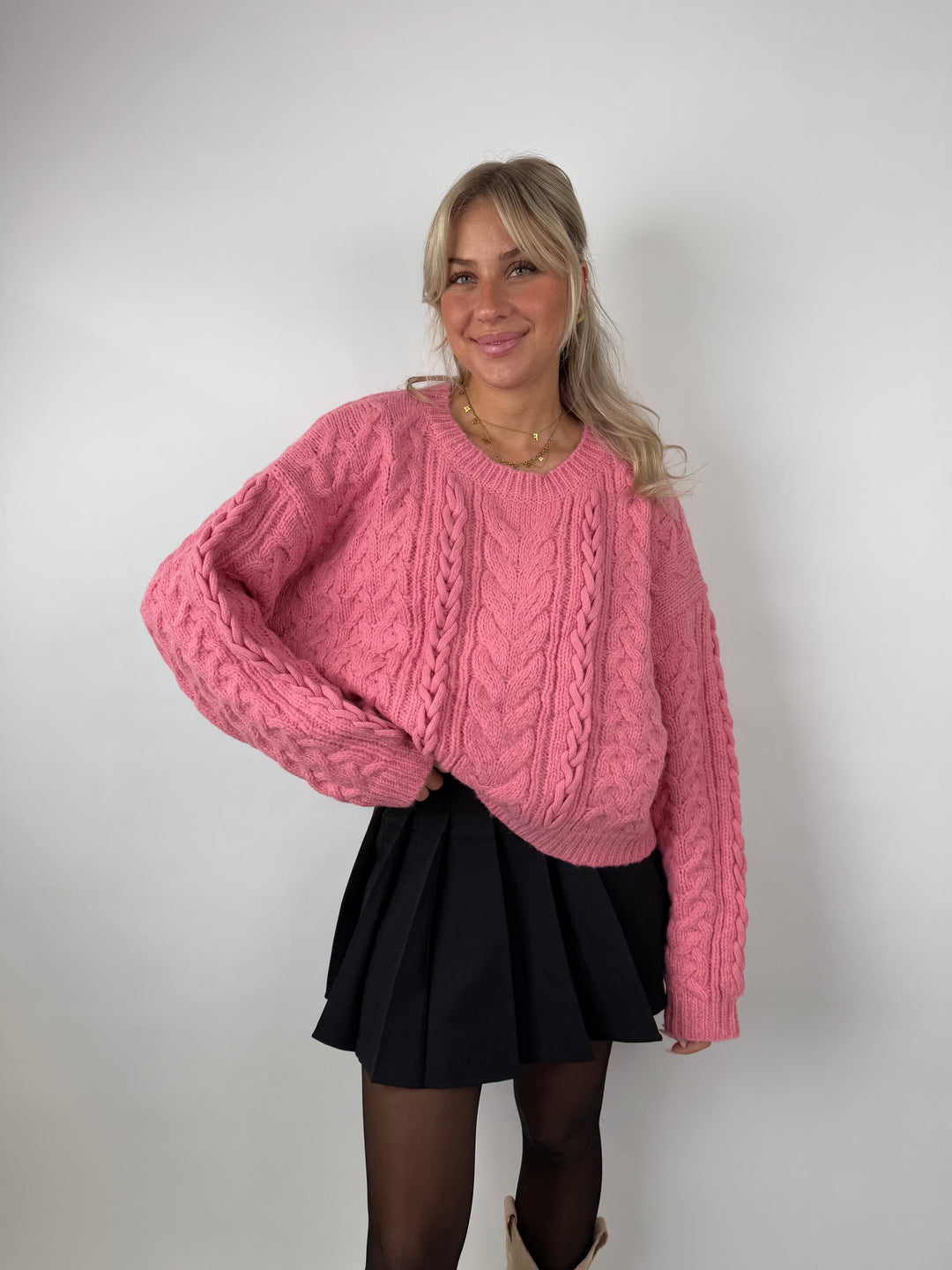 Pullover mit Zopfmuster Kayla