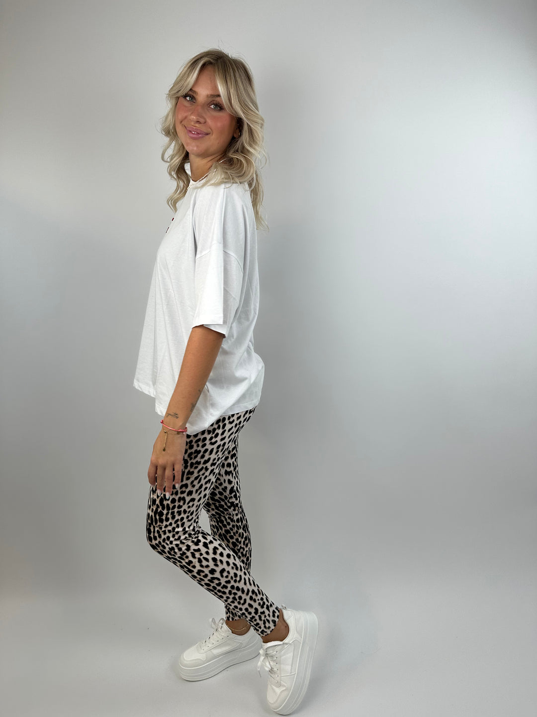 High Waist Leggings mit Leopardenprint (T2401)