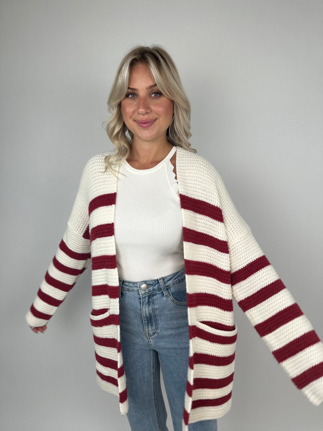 Gestreifter Oversize-Cardigan Eliot