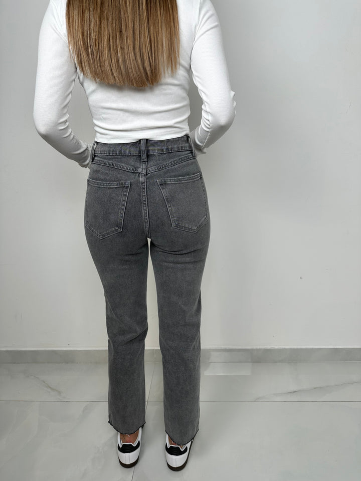 Graue Mom Jeans Elisa (2291)