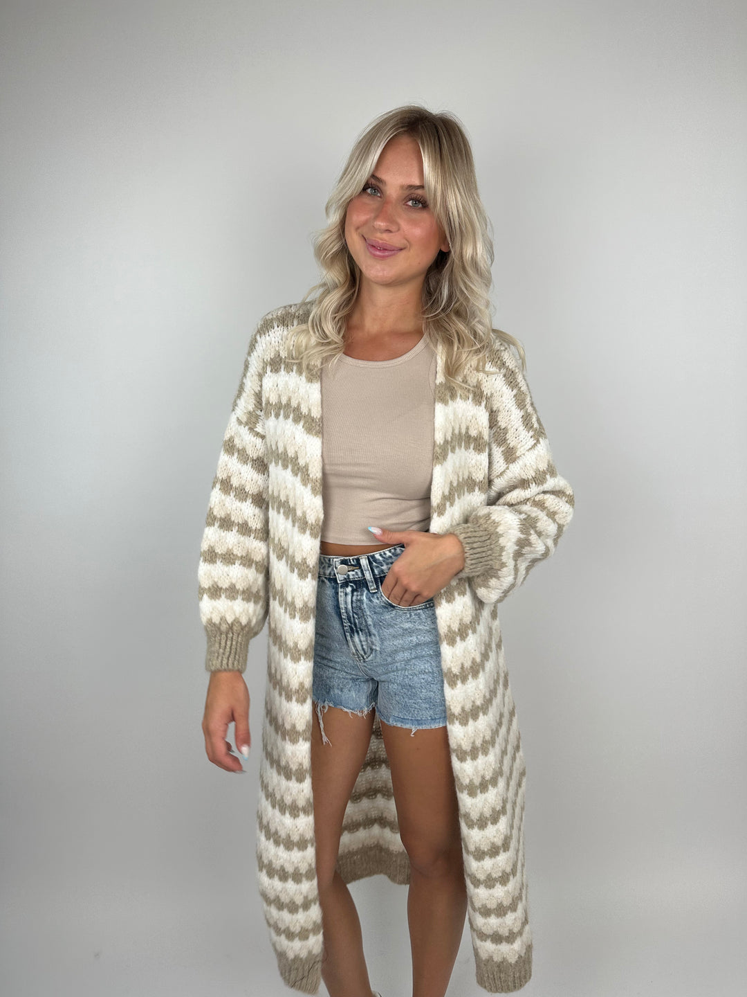 Langer Strickcardigan Jola