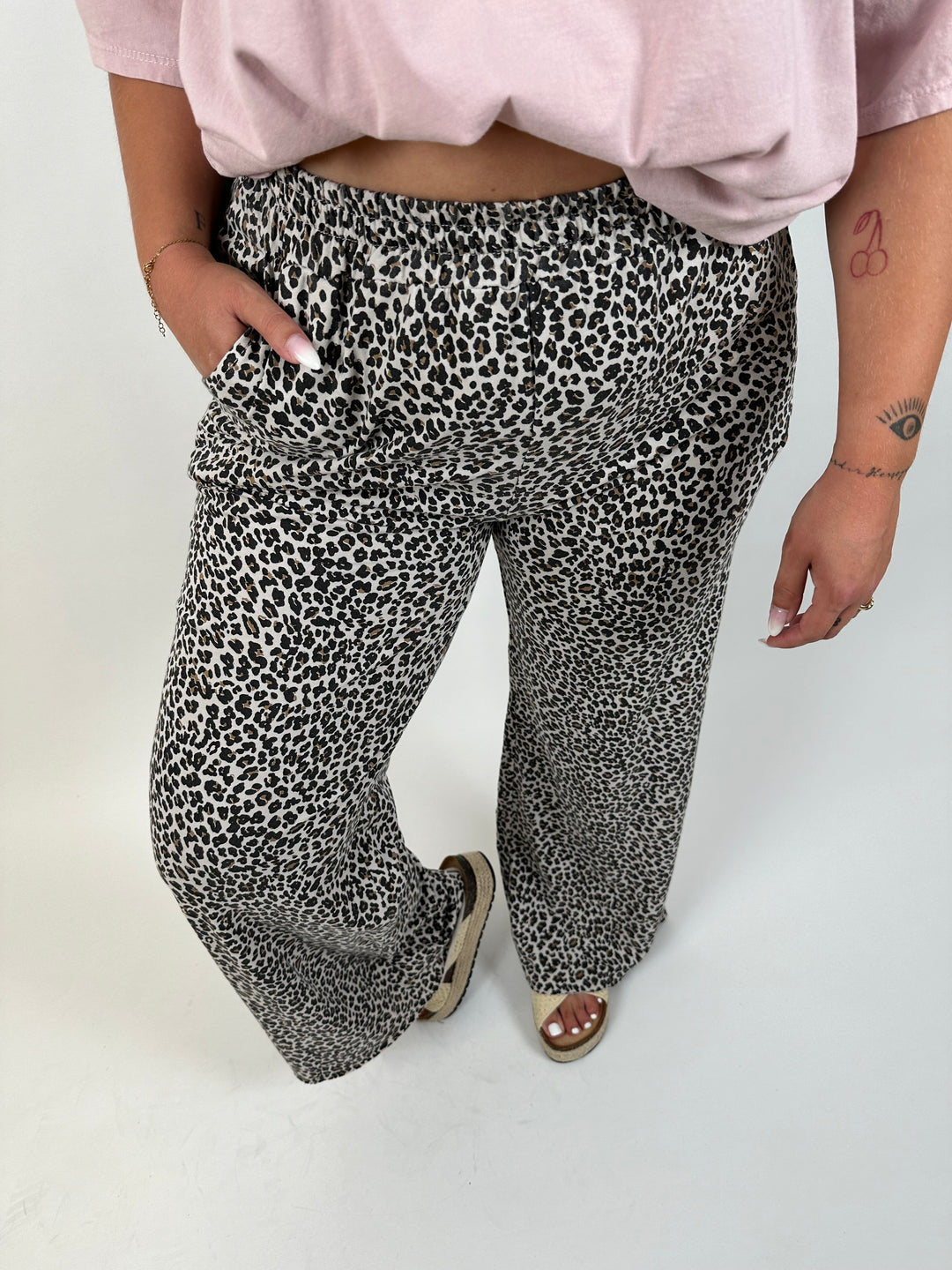 Lange Jersey Hose mit Leoprint