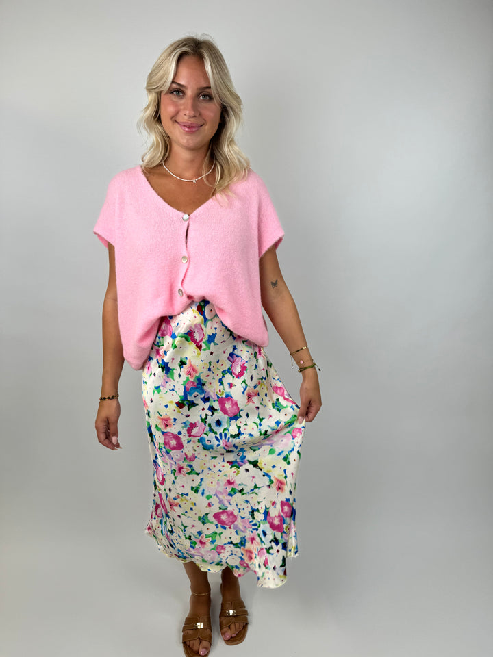 Satinrock mit Flowerprint Kalea