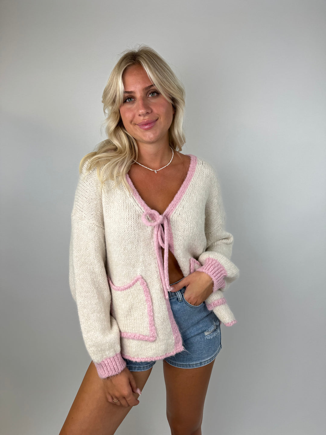 Oversize Cardigan Pretty Pastell