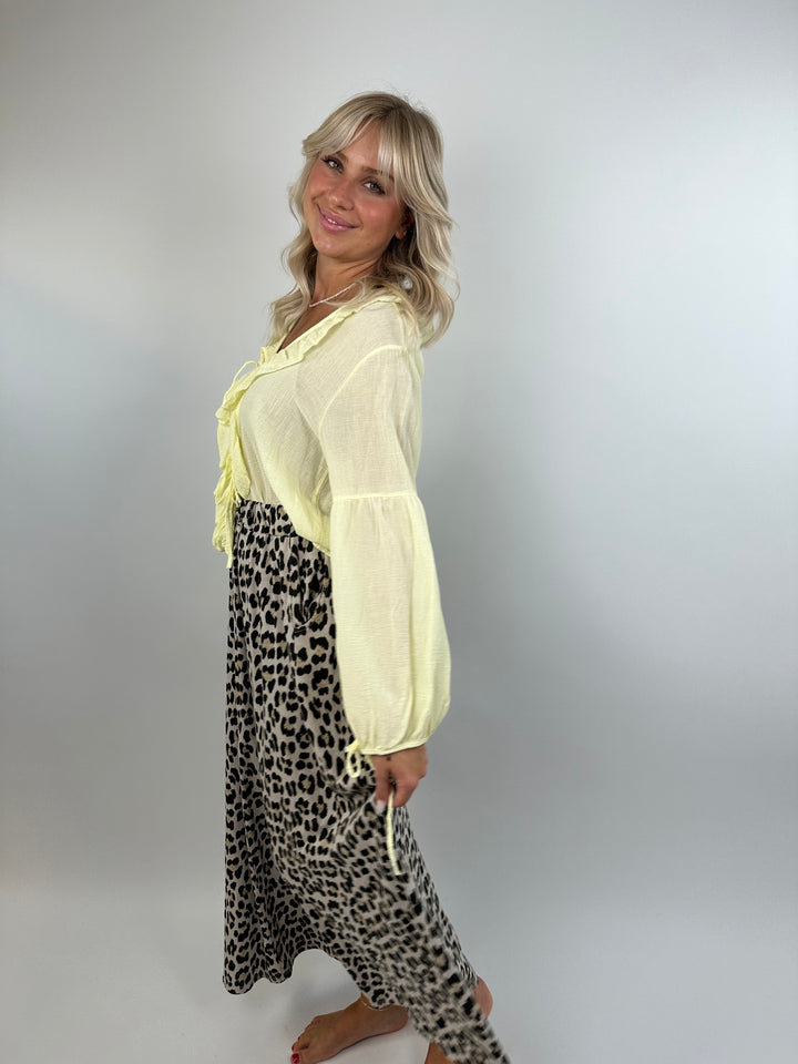 Maxi Sweatrock mit Leoprint