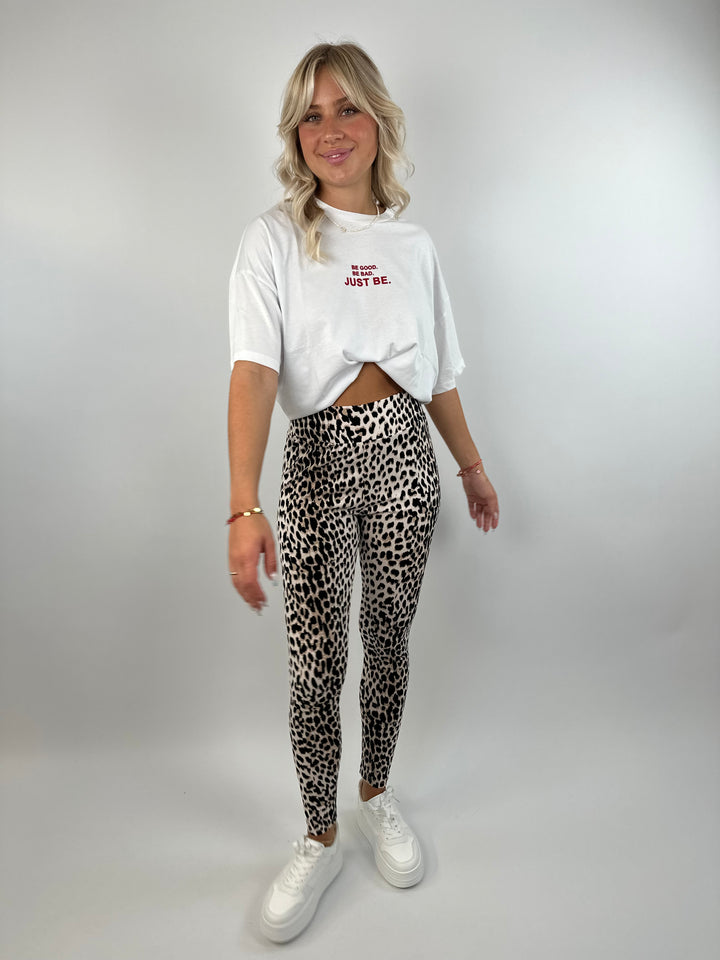 High Waist Leggings mit Leopardenprint (T2401)