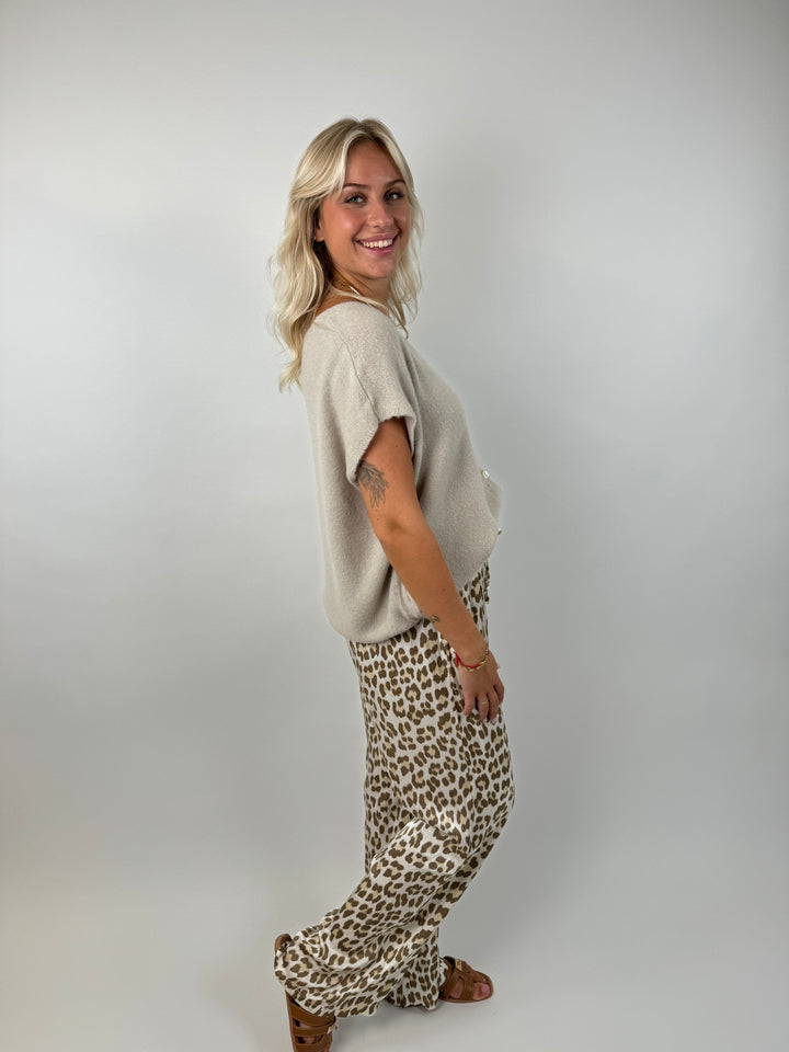 Lockere Hose mit Leoprint Lion (002)