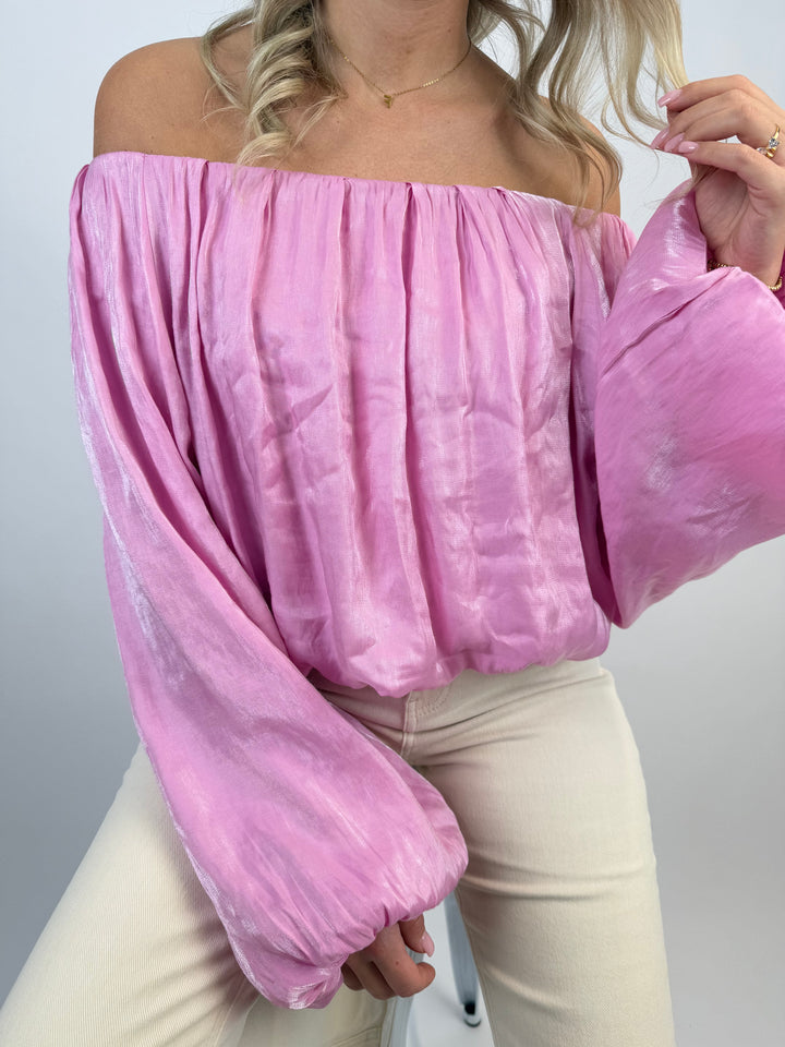 Offshoulder Bluse in Satinoptik Miriam