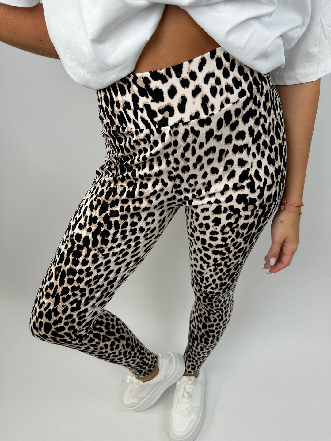 High Waist Leggings mit Leopardenprint (T2401)