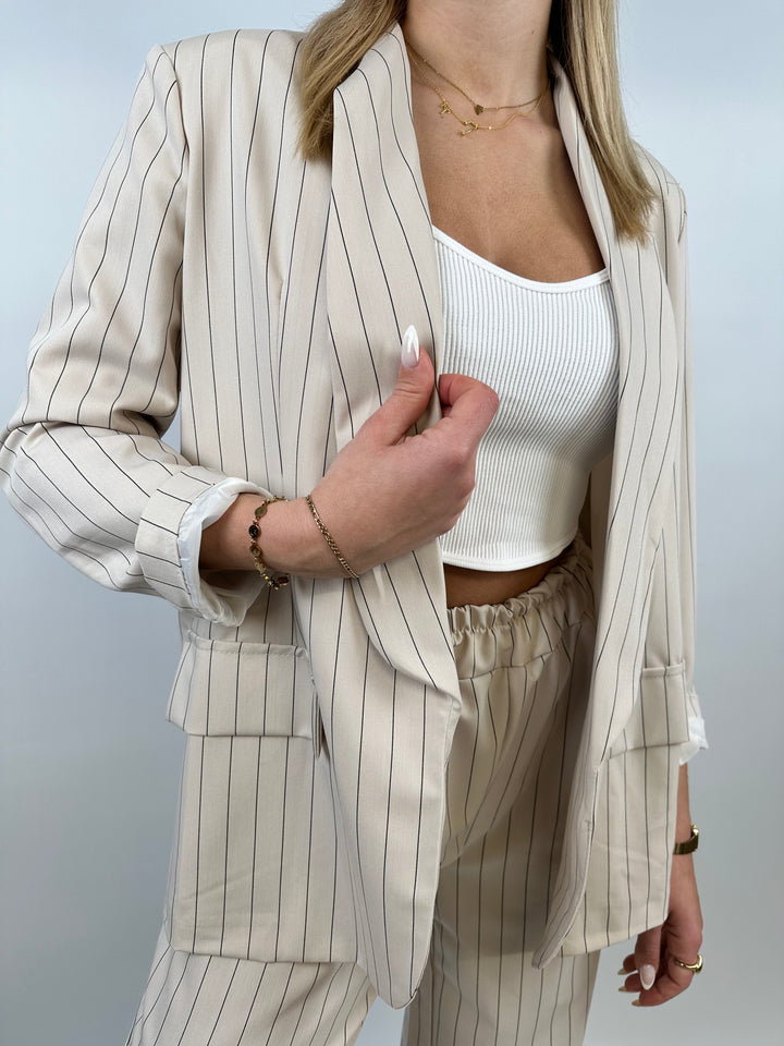 Blazer mit Nadelstreifen