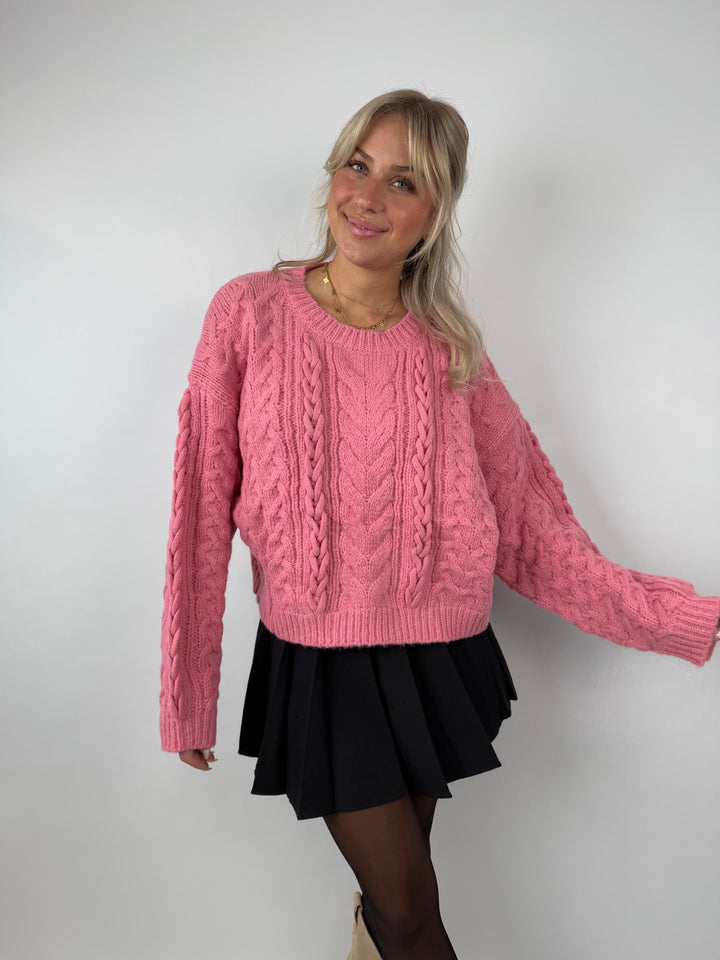 Pullover mit Zopfmuster Kayla