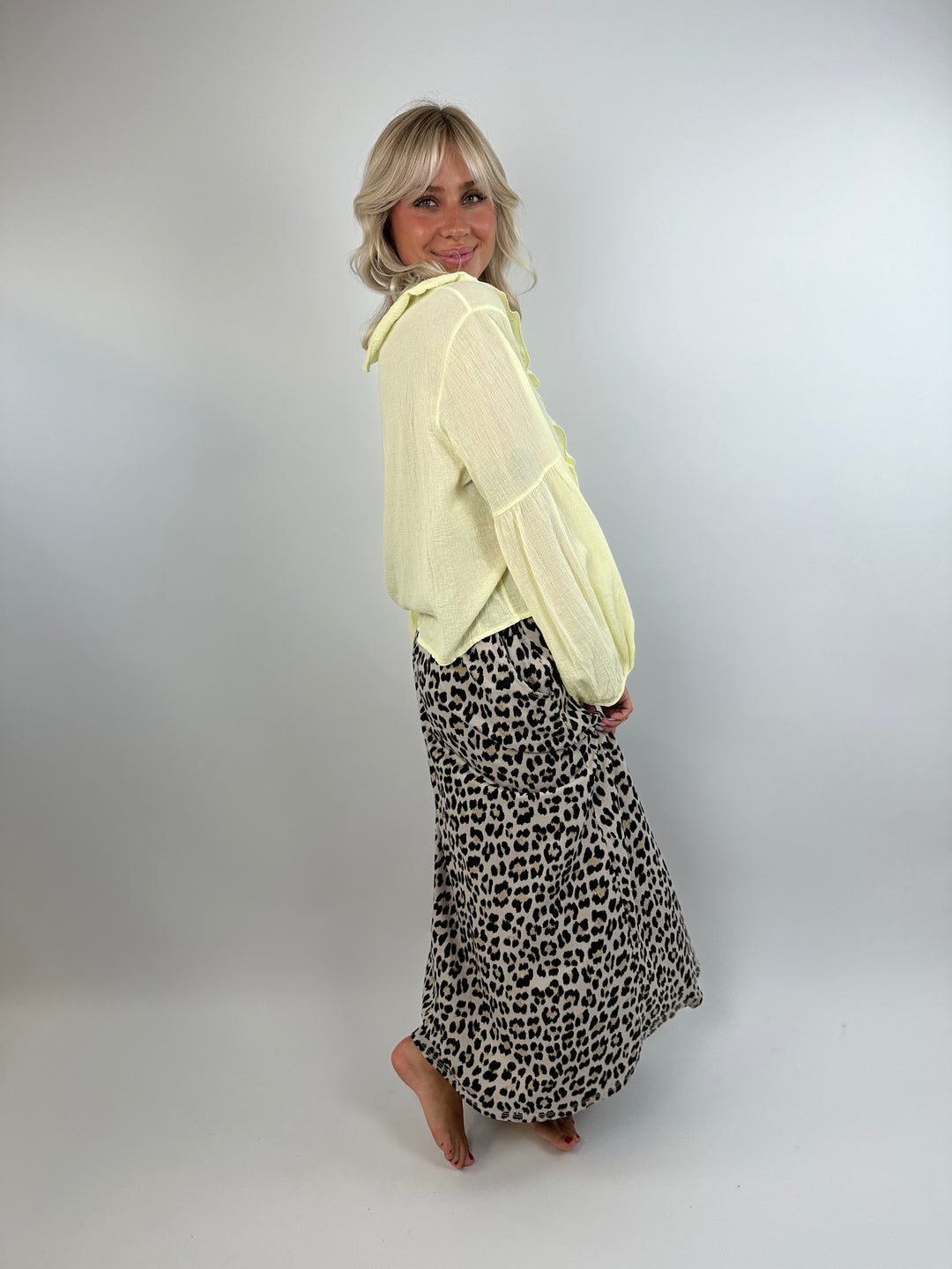 Maxi Sweatrock mit Leoprint