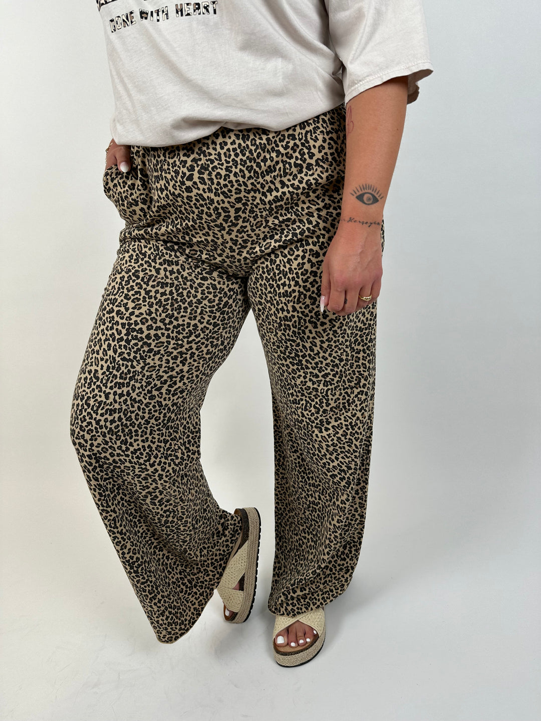 Lange Jersey Hose mit Leoprint