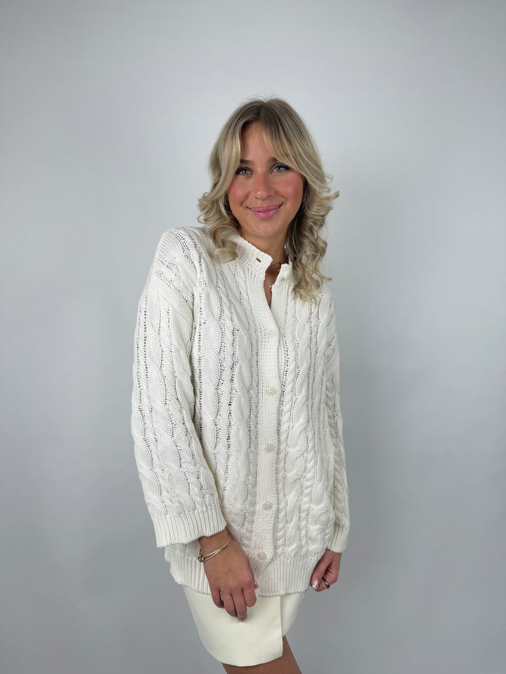 Langer Oversize Cardigan Cable Pattern