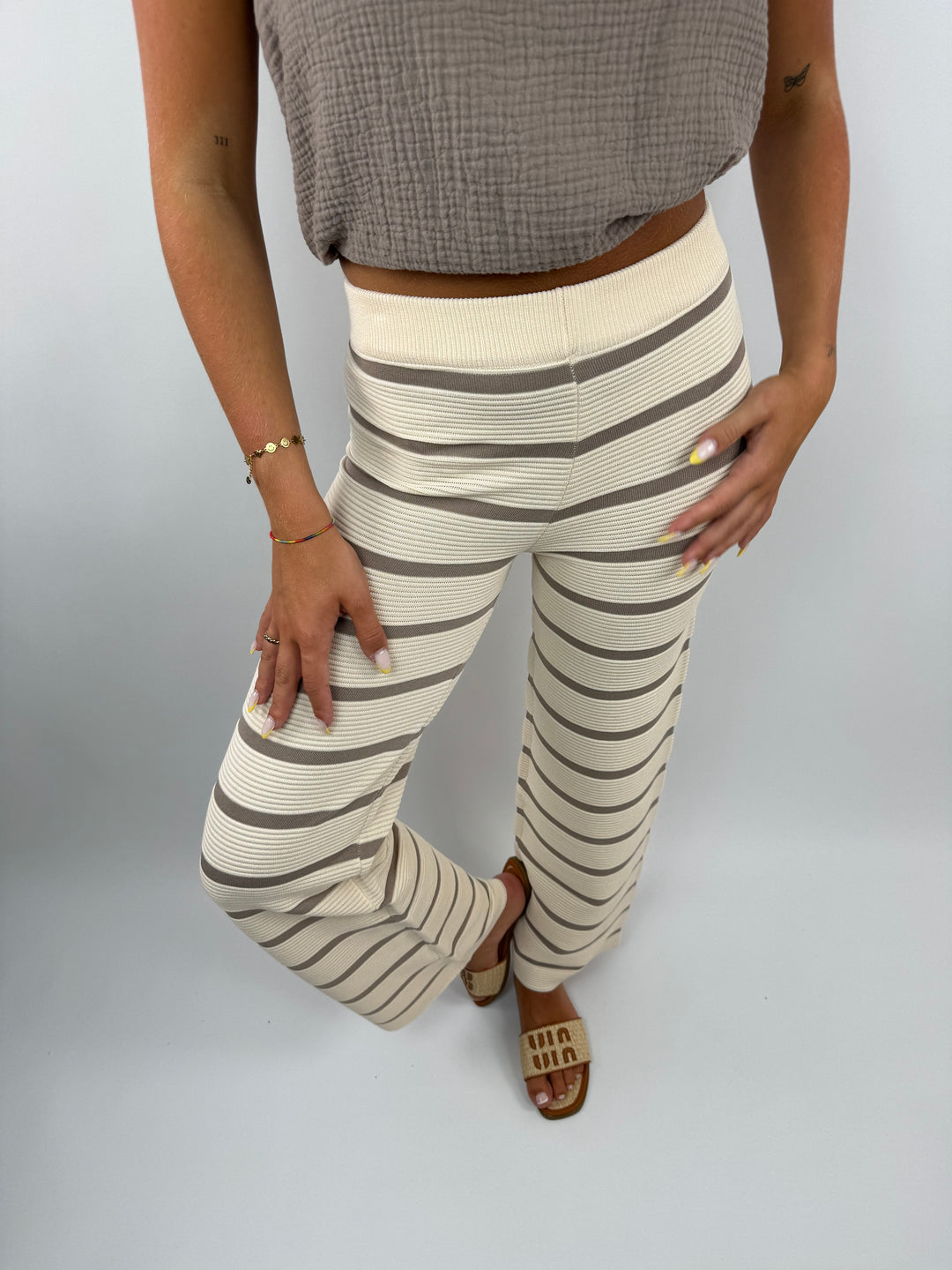 Lange gestreifte Hose Sandy Stripes