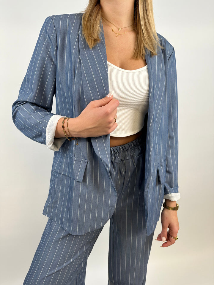 Blazer mit Nadelstreifen