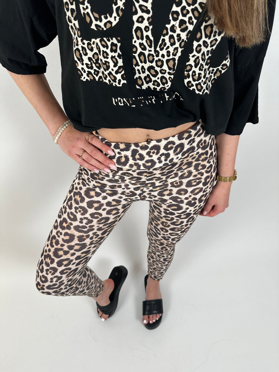 Leggings mit Leoprint Alva