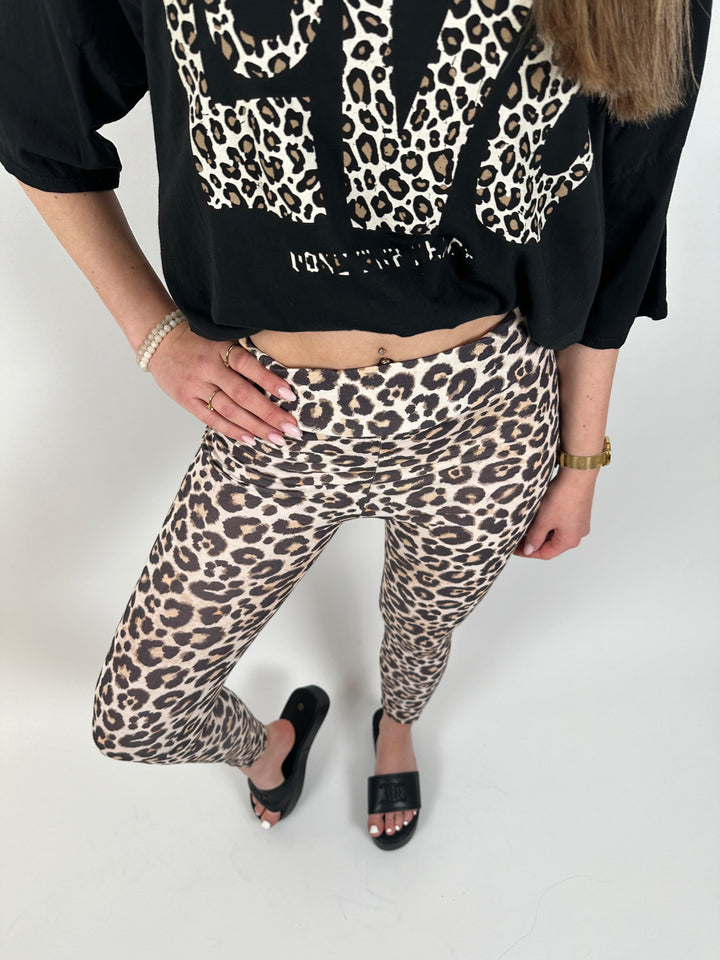 Leggings mit Leoprint Alva