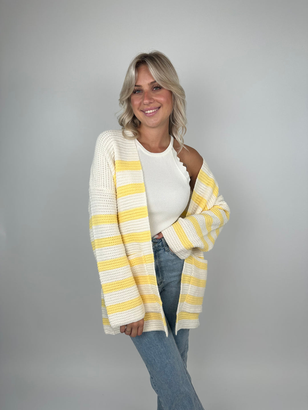 Gestreifter Oversize-Cardigan Eliot