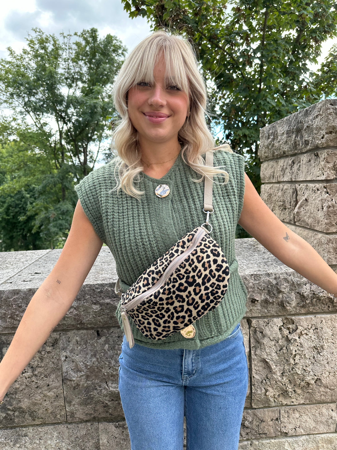 Crossbody Bag mit Leoprint Wild Autumn