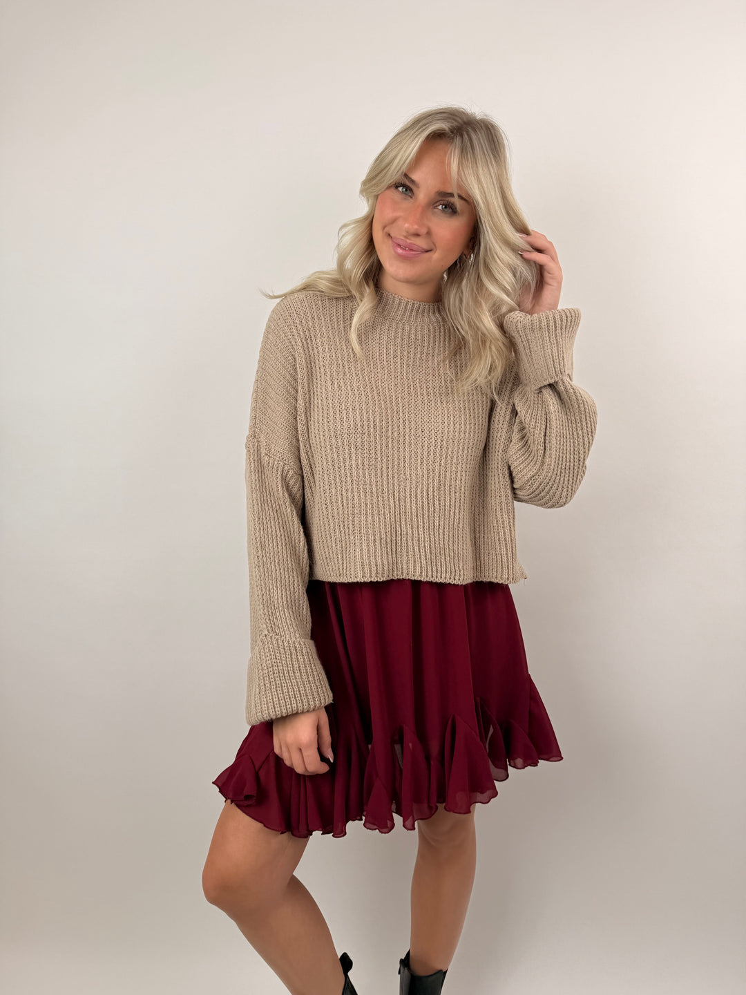 Cropped Strickpullover Emilia