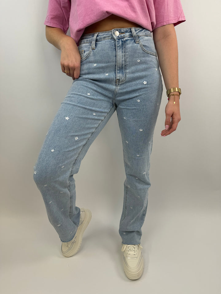 Straight Fit Jeans Beauty Blooms