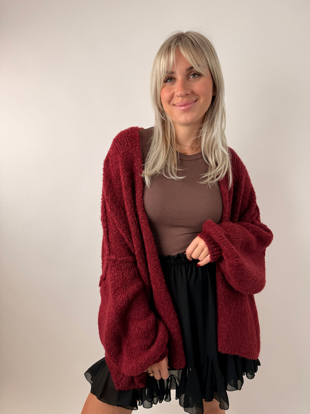 Kurzer Oversize Cardigan Super Cozy