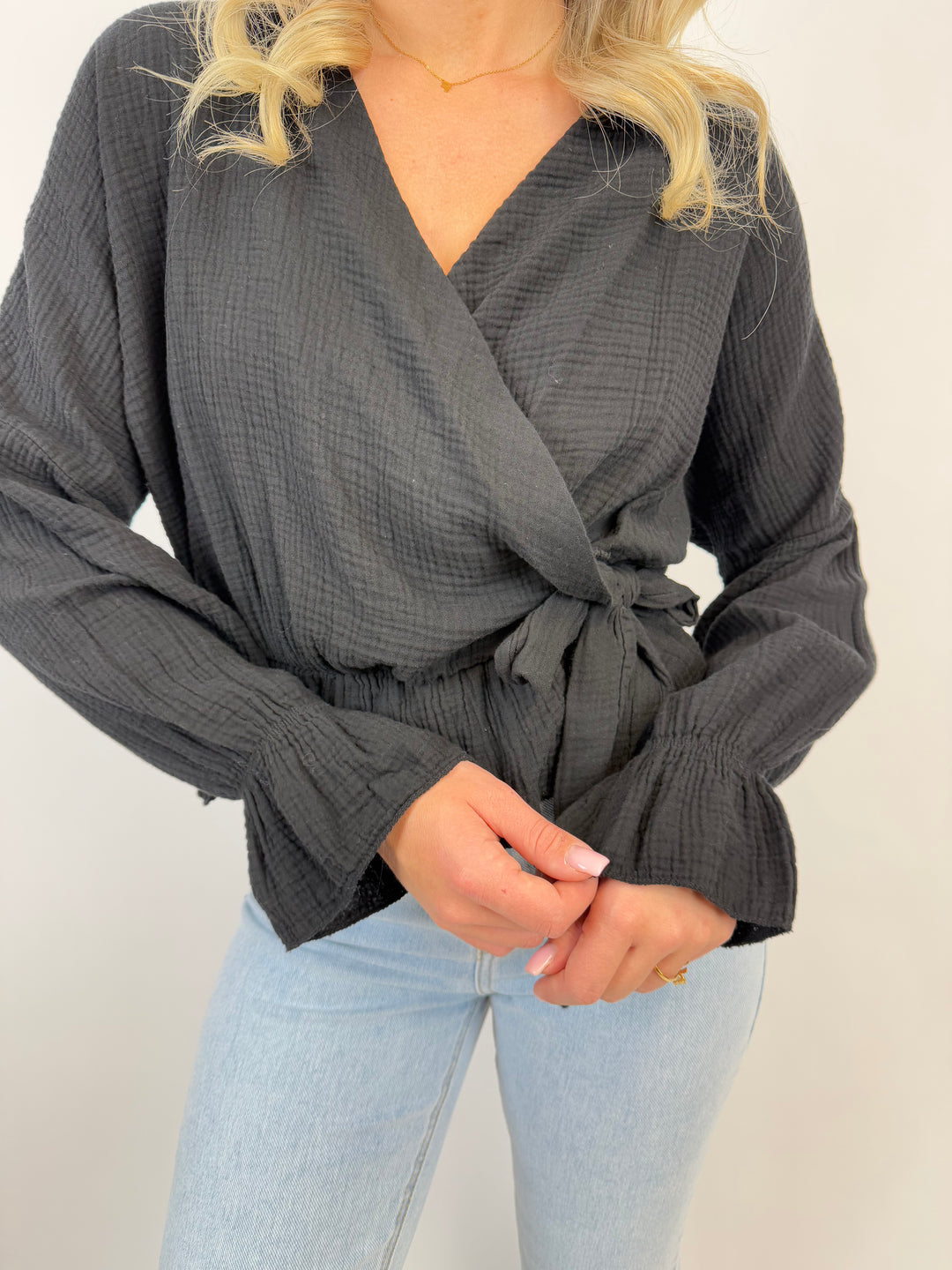 Wickelbluse aus Musselin Melly