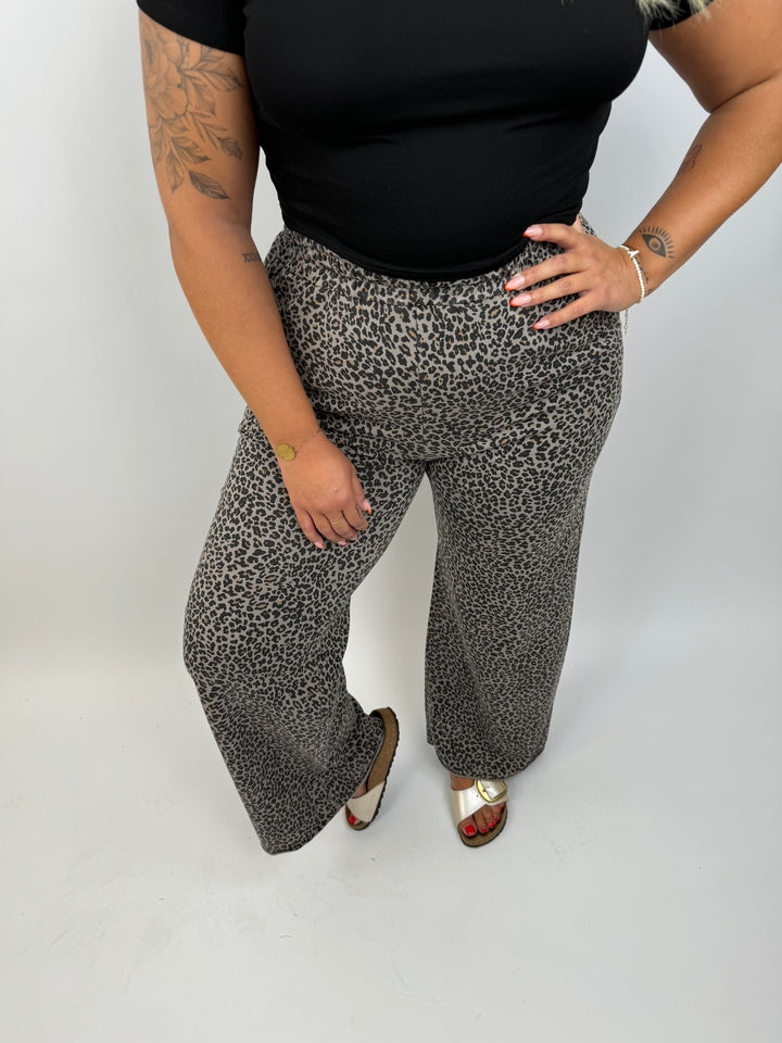 Lange Jersey Hose mit Leoprint