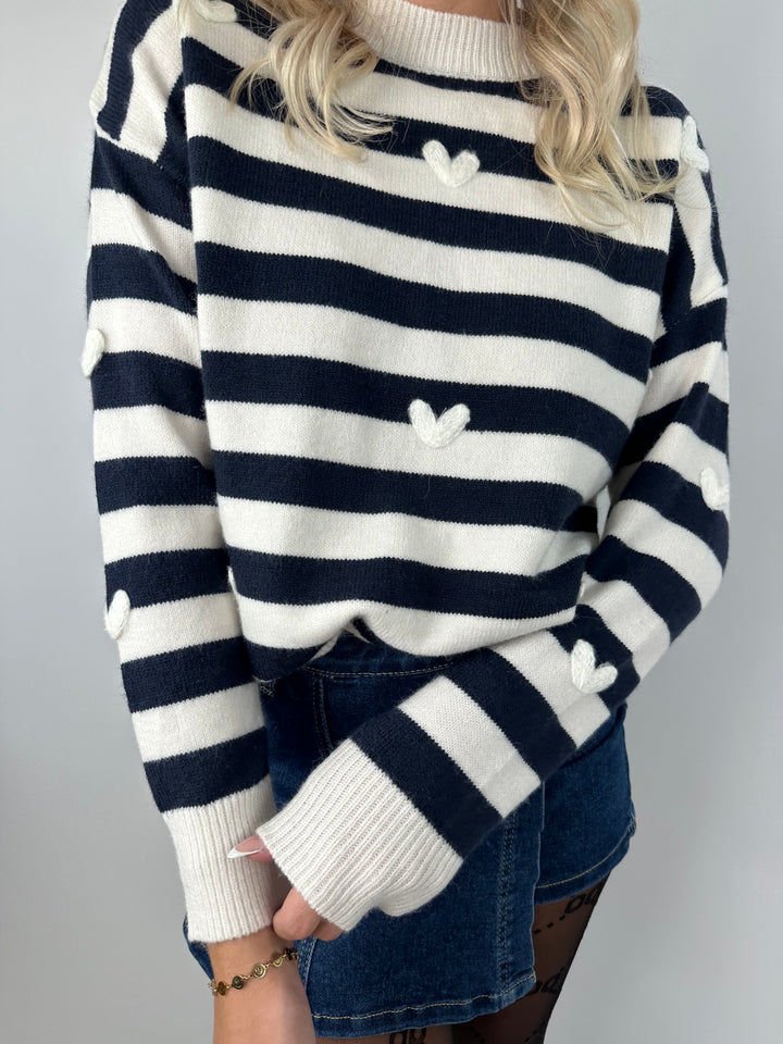 Gestreifter Pullover Amore