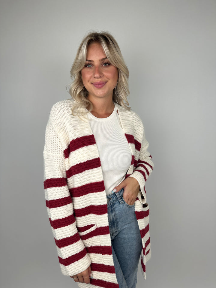 Gestreifter Oversize-Cardigan Eliot