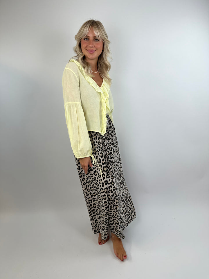 Maxi Sweatrock mit Leoprint