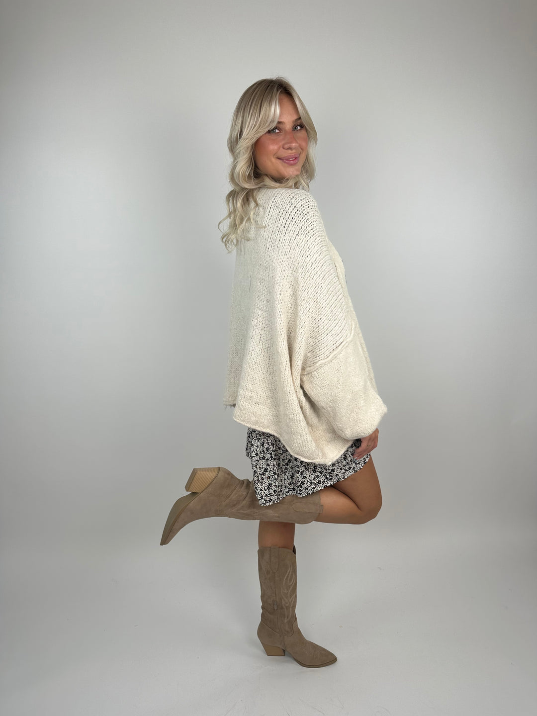 Kurzer Oversize Cardigan Super Cozy