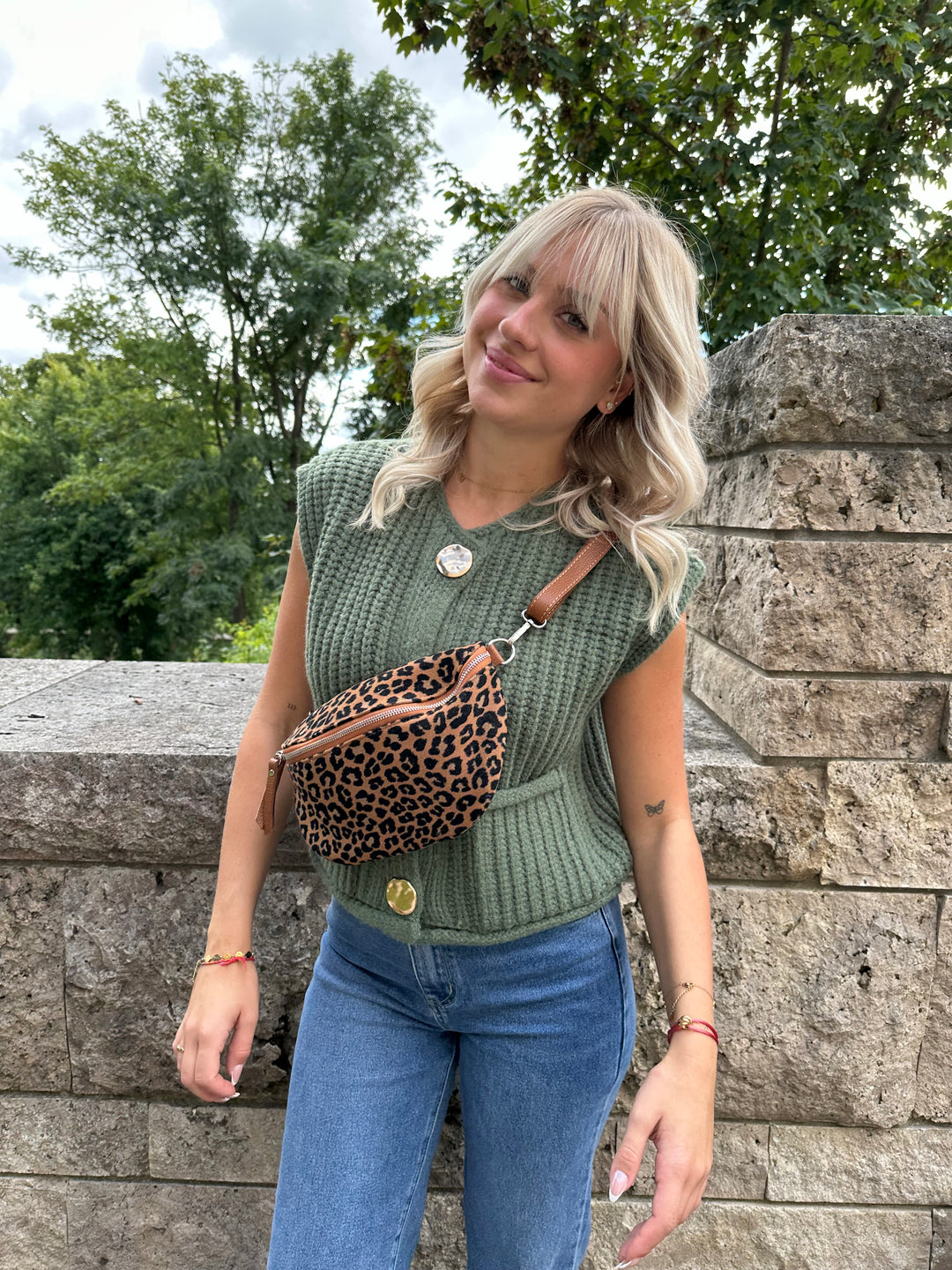 Crossbody Bag mit Leoprint Wild Autumn