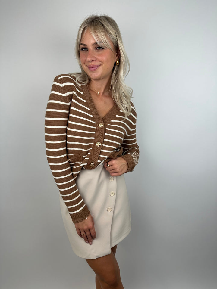 Gestreifter Cardigan Elegance