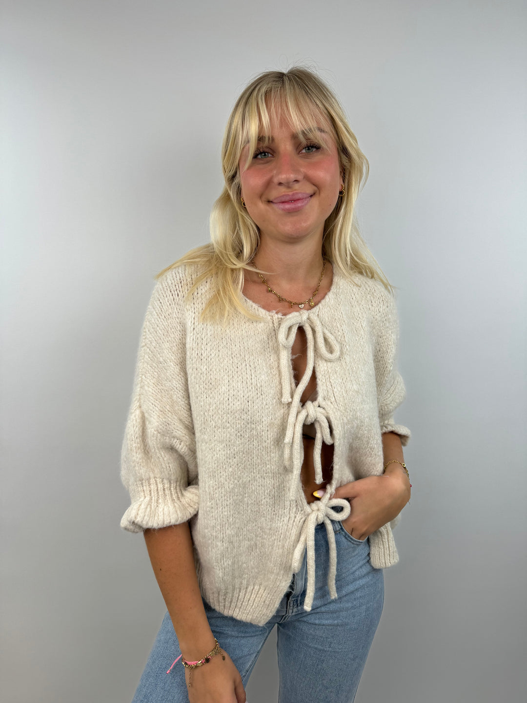 Cardigan mit Schleifen Lilly (3/4-Arm)