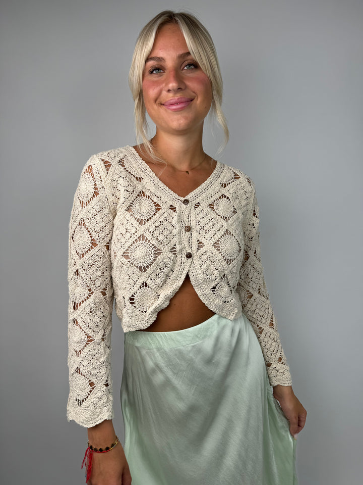 Cropped Häkelcardigan Bohemia