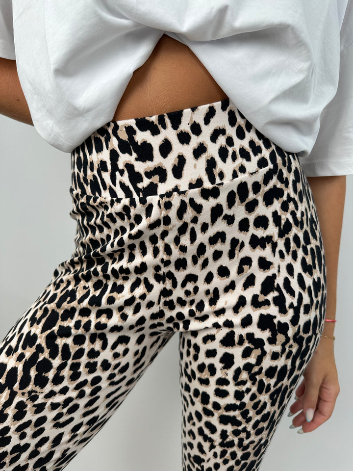 High Waist Leggings mit Leopardenprint (T2401)