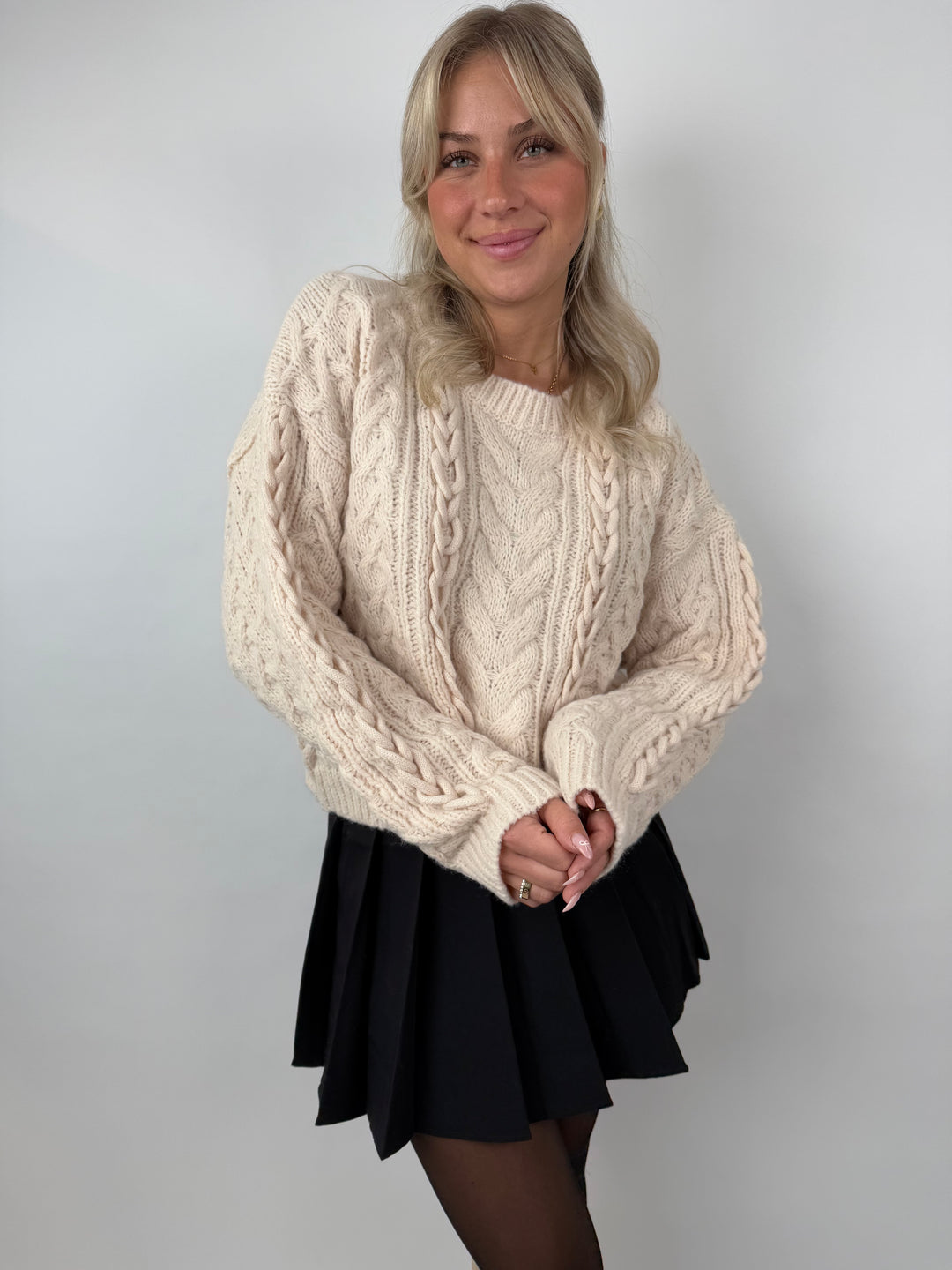 Pullover mit Zopfmuster Kayla