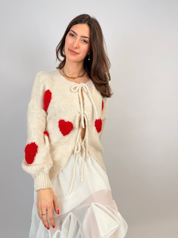 Cardigan mit Schleifen Love