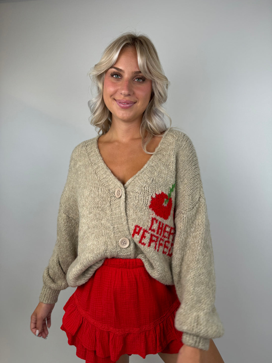 Oversize Cardigan Cherry Perfector