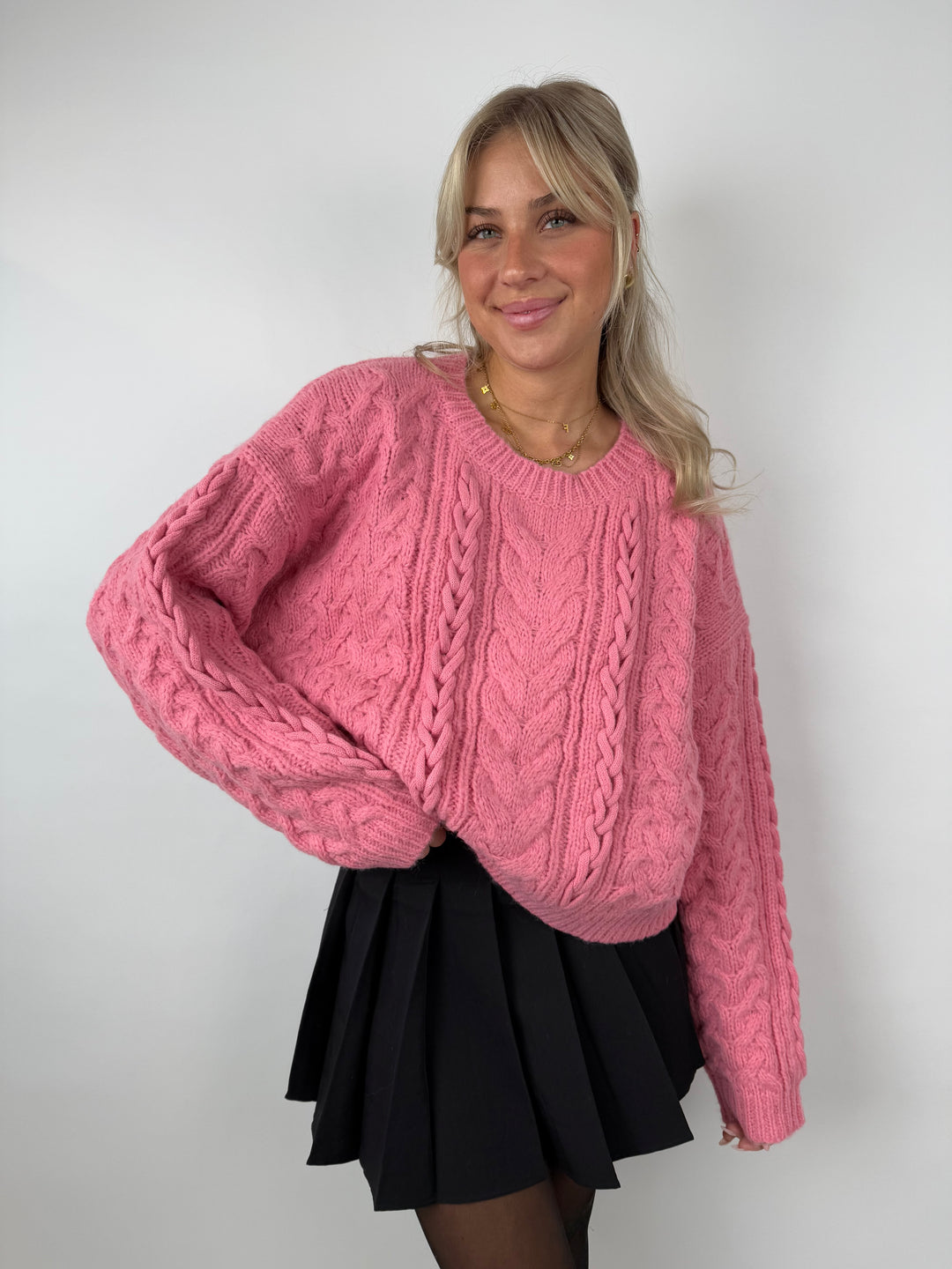 Pullover mit Zopfmuster Kayla