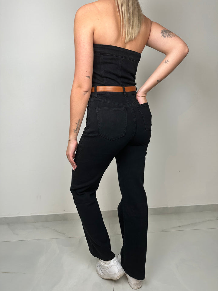 Langer Jeansjumpsuit