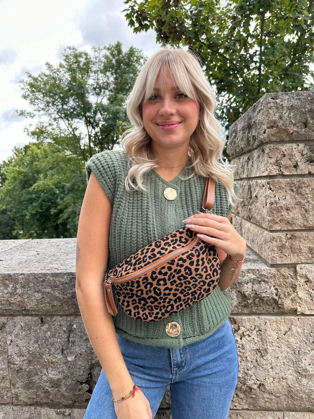 Crossbody Bag mit Leoprint Wild Autumn