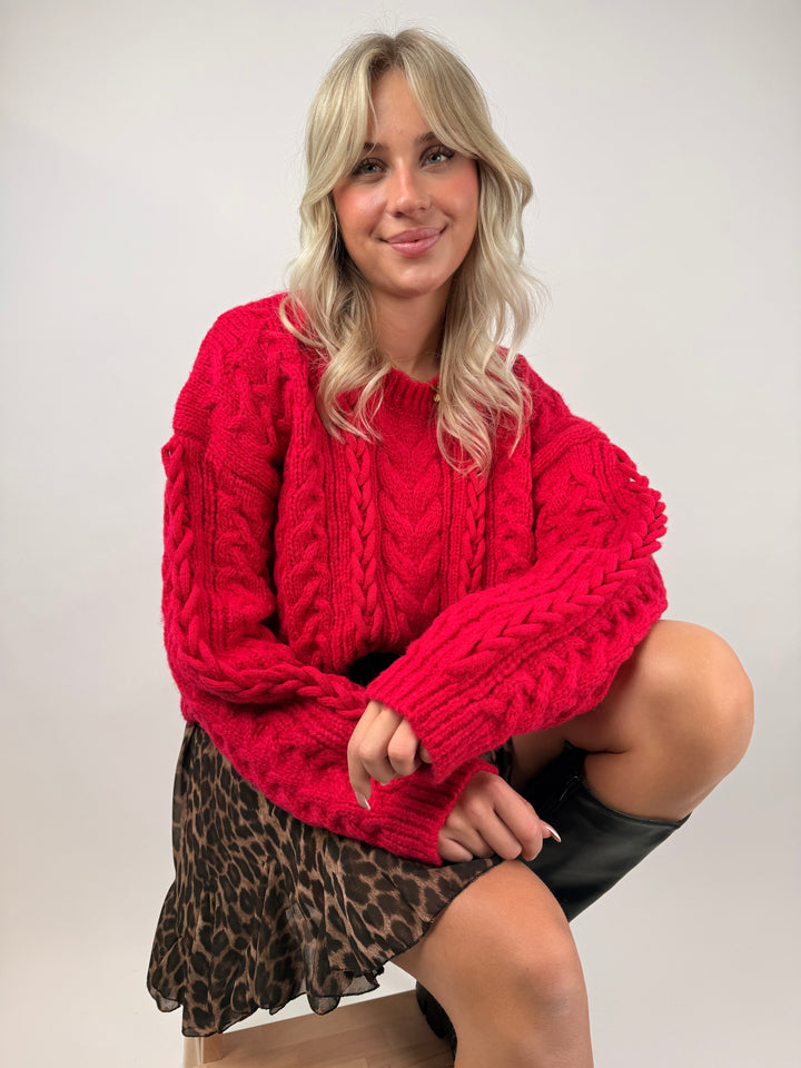 Pullover mit Zopfmuster Kayla