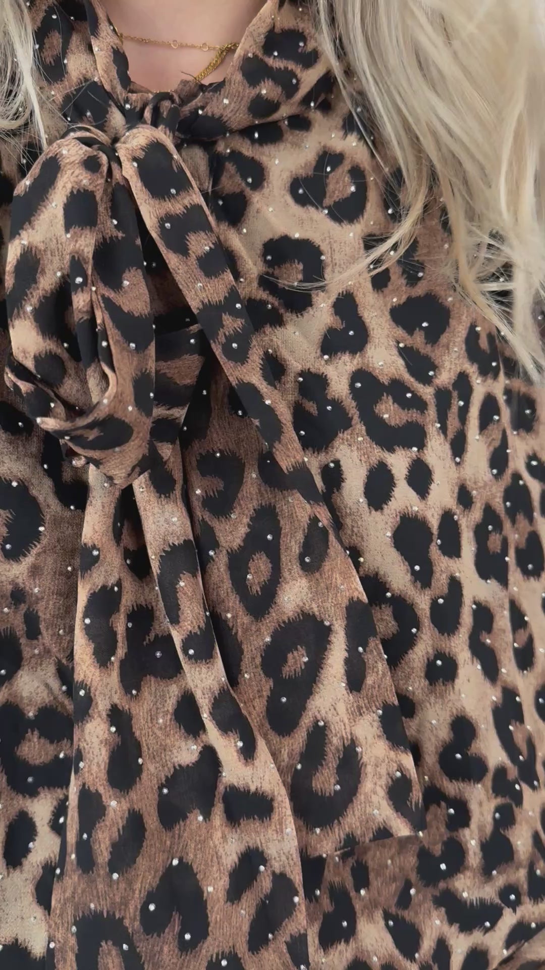 Chiffon Bluse mit Leoprint